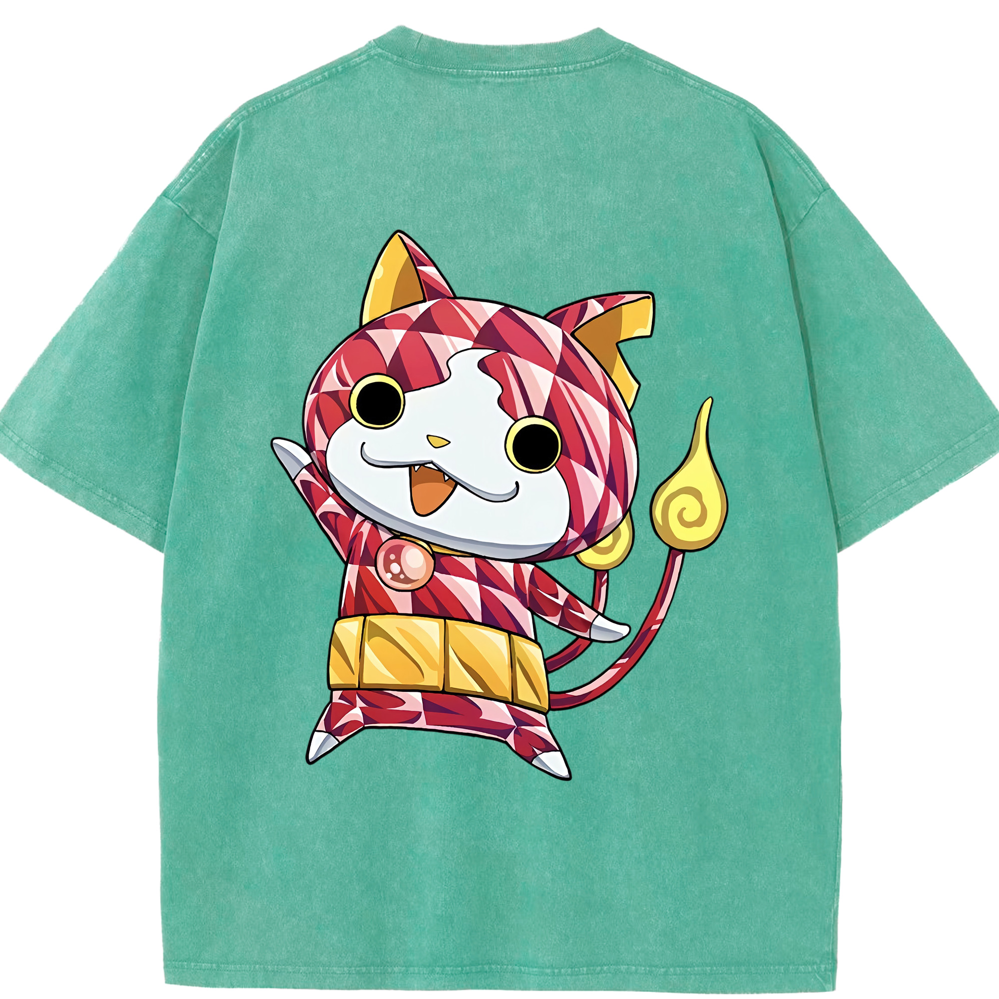 （画像用） 妖怪ウォッチ Yo-kai Watch 綿100% ヴィンテージ風 半袖Tシャツ（背面プリント）